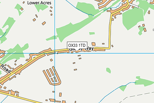OX33 1TD map - OS VectorMap District (Ordnance Survey) OX33 1TD map - OS VectorMap District (Ordnance Survey)