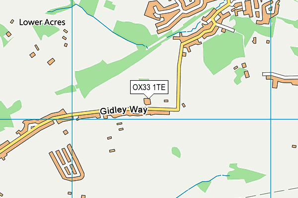 OX33 1TE map - OS VectorMap District (Ordnance Survey) OX33 1TE map - OS VectorMap District (Ordnance Survey)