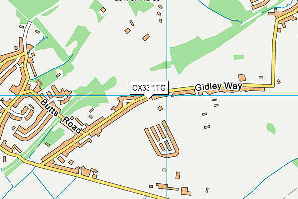 OX33 1TG map - OS VectorMap District (Ordnance Survey) OX33 1TG map - OS VectorMap District (Ordnance Survey)