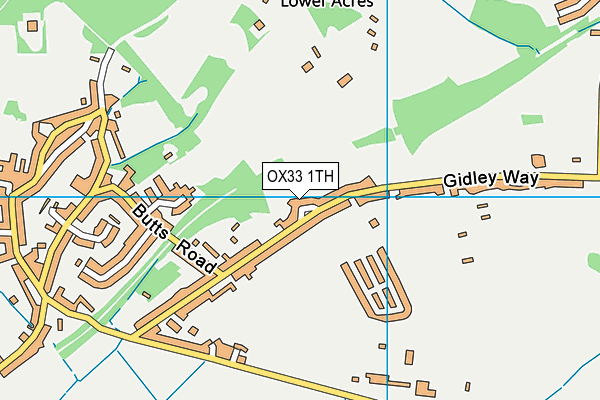 OX33 1TH map - OS VectorMap District (Ordnance Survey) OX33 1TH map - OS VectorMap District (Ordnance Survey)