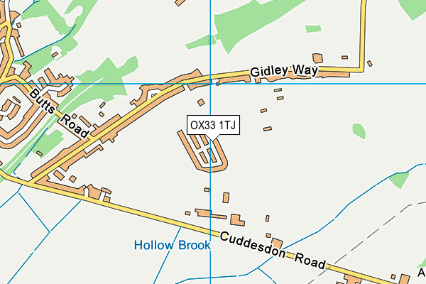 OX33 1TJ map - OS VectorMap District (Ordnance Survey) OX33 1TJ map - OS VectorMap District (Ordnance Survey)