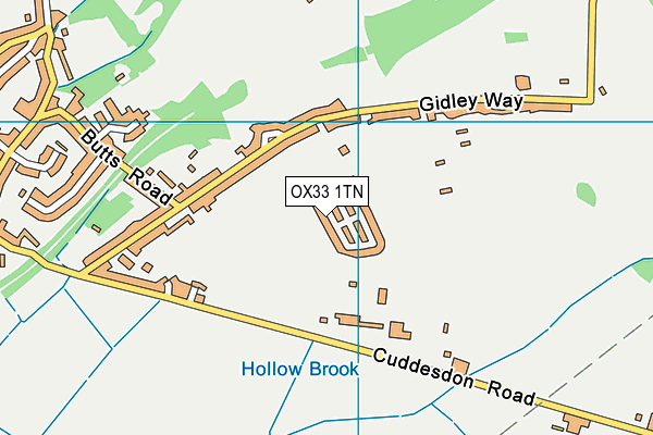 OX33 1TN map - OS VectorMap District (Ordnance Survey) OX33 1TN map - OS VectorMap District (Ordnance Survey)