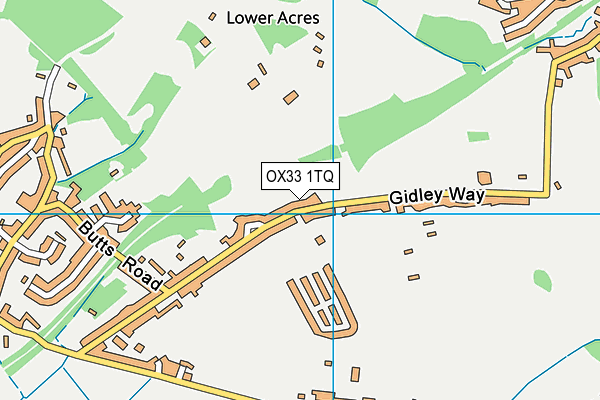 OX33 1TQ map - OS VectorMap District (Ordnance Survey) OX33 1TQ map - OS VectorMap District (Ordnance Survey)