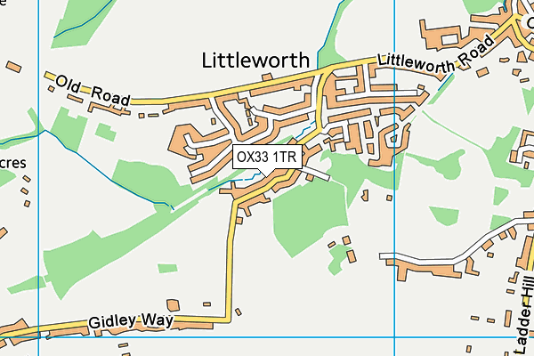 OX33 1TR map - OS VectorMap District (Ordnance Survey) OX33 1TR map - OS VectorMap District (Ordnance Survey)