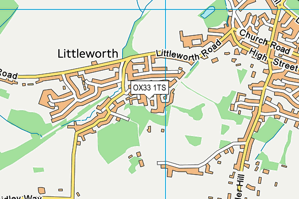 OX33 1TS map - OS VectorMap District (Ordnance Survey)