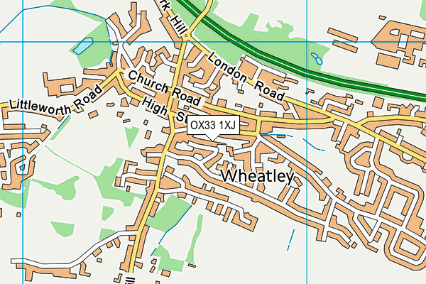 OX33 1XJ map - OS VectorMap District (Ordnance Survey) OX33 1XJ map - OS VectorMap District (Ordnance Survey)