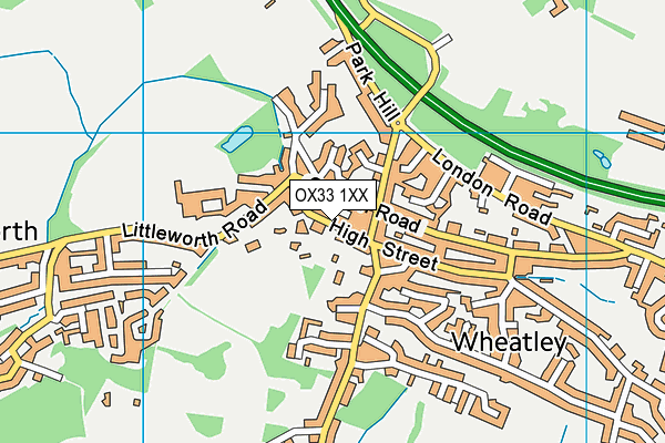 OX33 1XX map - OS VectorMap District (Ordnance Survey) OX33 1XX map - OS VectorMap District (Ordnance Survey)