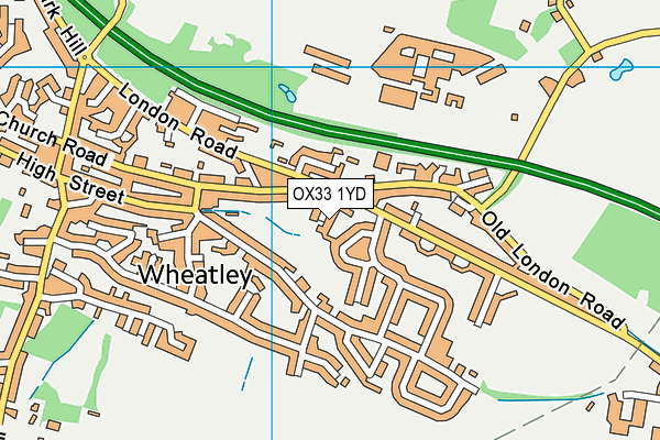 OX33 1YD map - OS VectorMap District (Ordnance Survey) OX33 1YD map - OS VectorMap District (Ordnance Survey)