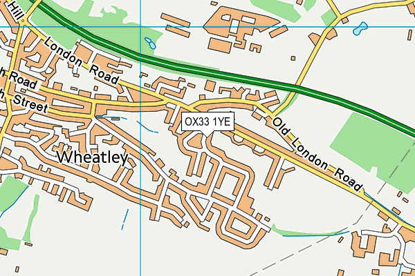 OX33 1YE map - OS VectorMap District (Ordnance Survey) OX33 1YE map - OS VectorMap District (Ordnance Survey)