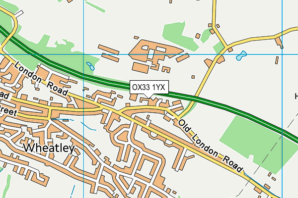 OX33 1YX map - OS VectorMap District (Ordnance Survey) OX33 1YX map - OS VectorMap District (Ordnance Survey)
