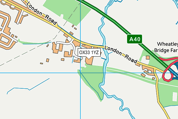 OX33 1YZ map - OS VectorMap District (Ordnance Survey) OX33 1YZ map - OS VectorMap District (Ordnance Survey)