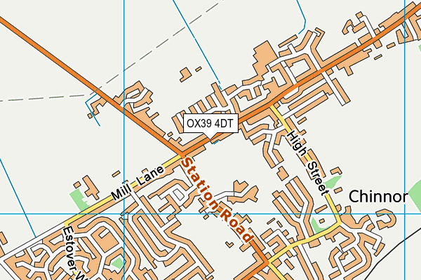 OX39 4DT map - OS VectorMap District (Ordnance Survey)