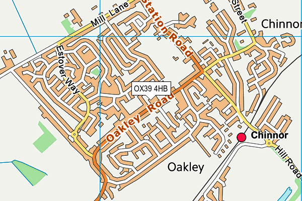 OX39 4HB map - OS VectorMap District (Ordnance Survey)