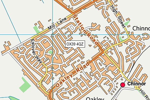 OX39 4QZ map - OS VectorMap District (Ordnance Survey)