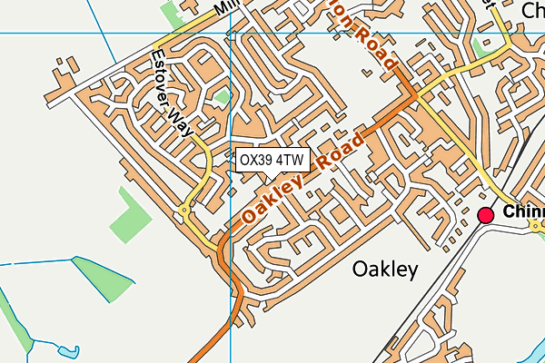 OX39 4TW map - OS VectorMap District (Ordnance Survey)