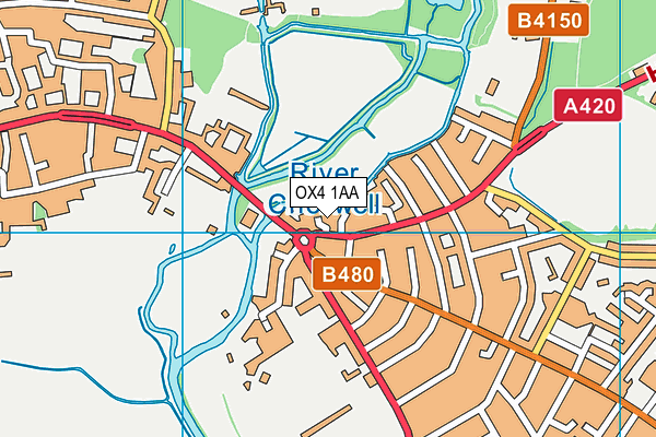 OX4 1AA map - OS VectorMap District (Ordnance Survey) OX4 1AA map - OS VectorMap District (Ordnance Survey)