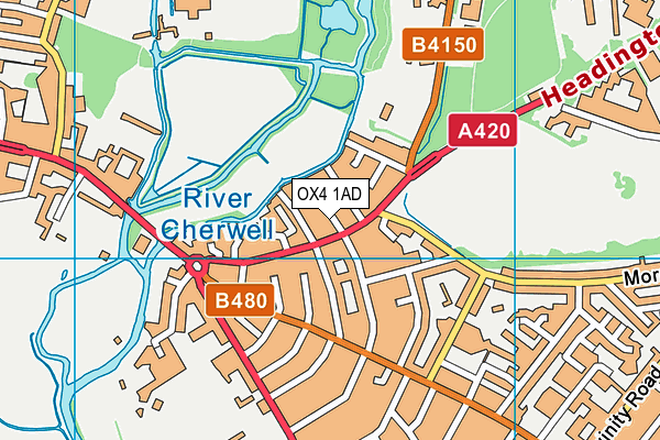 OX4 1AD map - OS VectorMap District (Ordnance Survey) OX4 1AD map - OS VectorMap District (Ordnance Survey)