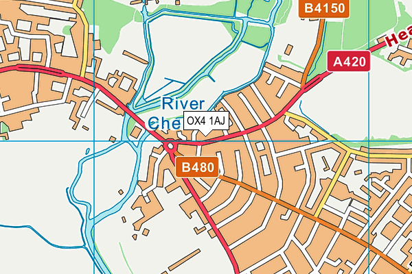 OX4 1AJ map - OS VectorMap District (Ordnance Survey) OX4 1AJ map - OS VectorMap District (Ordnance Survey)