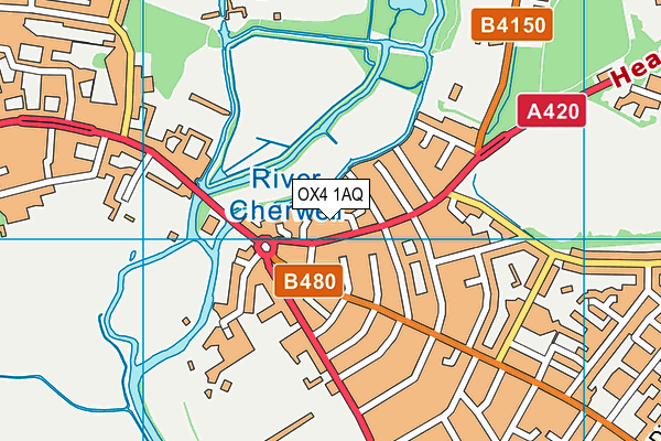 OX4 1AQ map - OS VectorMap District (Ordnance Survey) OX4 1AQ map - OS VectorMap District (Ordnance Survey)