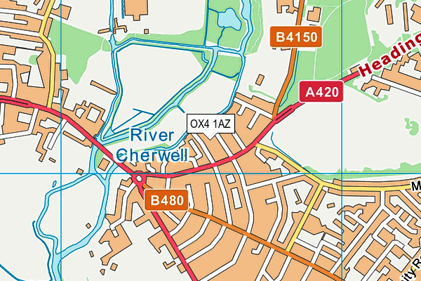 OX4 1AZ map - OS VectorMap District (Ordnance Survey)
