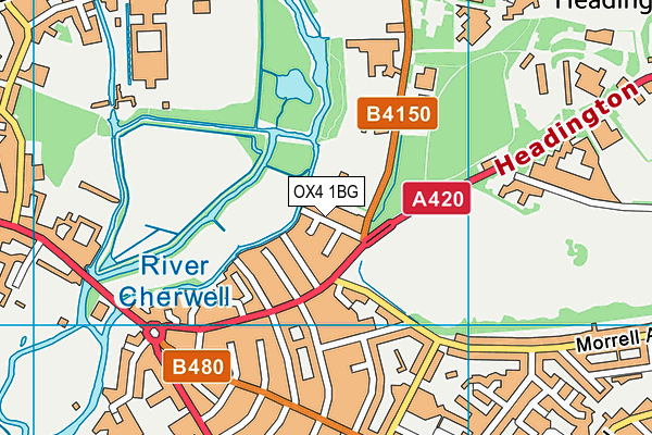 OX4 1BG map - OS VectorMap District (Ordnance Survey) OX4 1BG map - OS VectorMap District (Ordnance Survey)