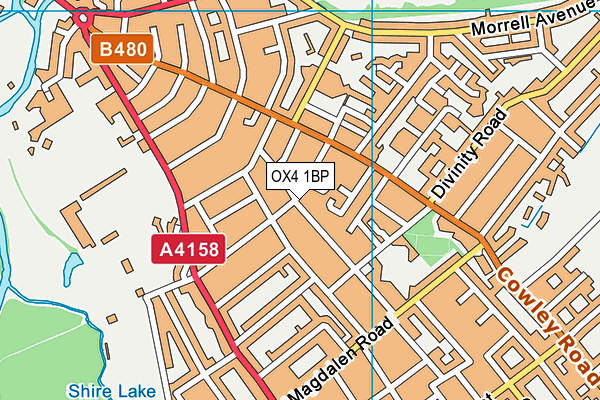 OX4 1BP map - OS VectorMap District (Ordnance Survey) OX4 1BP map - OS VectorMap District (Ordnance Survey)