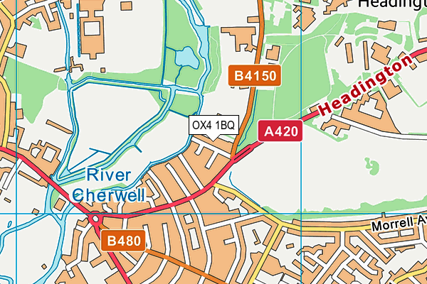 OX4 1BQ map - OS VectorMap District (Ordnance Survey)