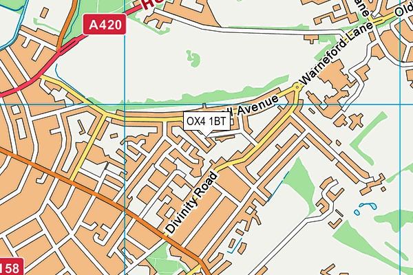 OX4 1BT map - OS VectorMap District (Ordnance Survey) OX4 1BT map - OS VectorMap District (Ordnance Survey)
