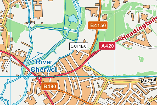 OX4 1BX map - OS VectorMap District (Ordnance Survey) OX4 1BX map - OS VectorMap District (Ordnance Survey)