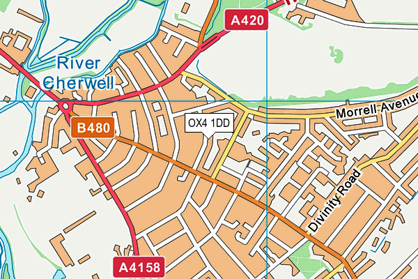 OX4 1DD map - OS VectorMap District (Ordnance Survey) OX4 1DD map - OS VectorMap District (Ordnance Survey)