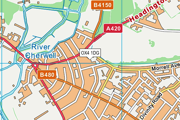 OX4 1DG map - OS VectorMap District (Ordnance Survey) OX4 1DG map - OS VectorMap District (Ordnance Survey)