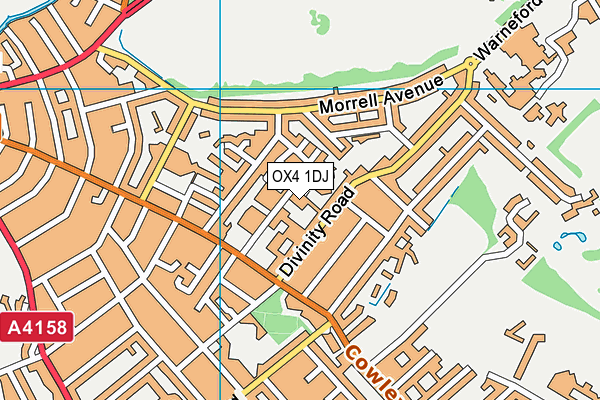 OX4 1DJ map - OS VectorMap District (Ordnance Survey) OX4 1DJ map - OS VectorMap District (Ordnance Survey)