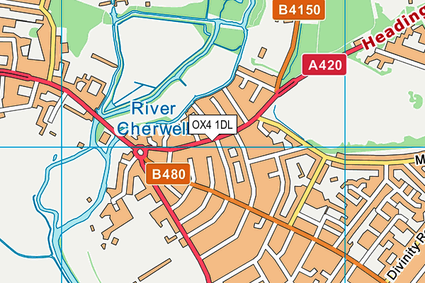OX4 1DL map - OS VectorMap District (Ordnance Survey)