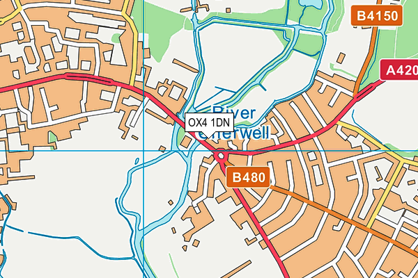 OX4 1DN map - OS VectorMap District (Ordnance Survey) OX4 1DN map - OS VectorMap District (Ordnance Survey)