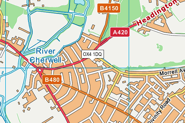 OX4 1DQ map - OS VectorMap District (Ordnance Survey)