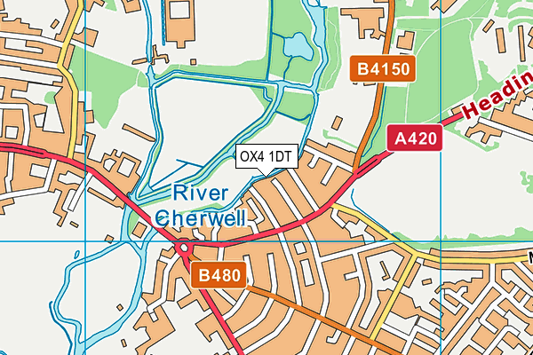 OX4 1DT map - OS VectorMap District (Ordnance Survey) OX4 1DT map - OS VectorMap District (Ordnance Survey)