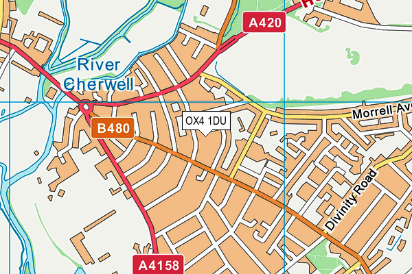 OX4 1DU map - OS VectorMap District (Ordnance Survey) OX4 1DU map - OS VectorMap District (Ordnance Survey)