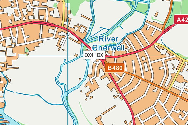 OX4 1DX map - OS VectorMap District (Ordnance Survey)