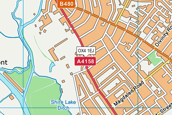 OX4 1EJ map - OS VectorMap District (Ordnance Survey) OX4 1EJ map - OS VectorMap District (Ordnance Survey)