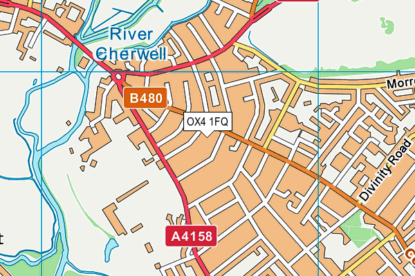 OX4 1FQ map - OS VectorMap District (Ordnance Survey) OX4 1FQ map - OS VectorMap District (Ordnance Survey)