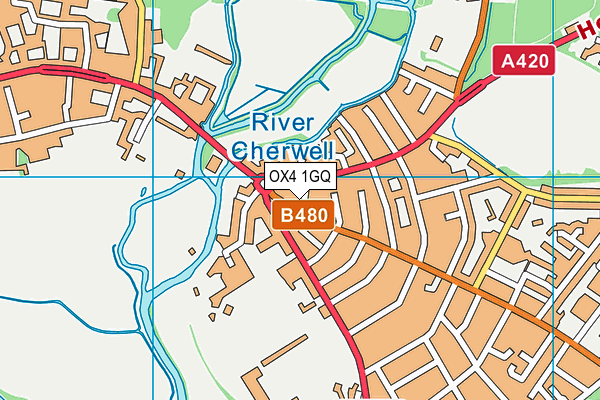 OX4 1GQ map - OS VectorMap District (Ordnance Survey) OX4 1GQ map - OS VectorMap District (Ordnance Survey)