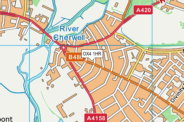 OX4 1HR map - OS VectorMap District (Ordnance Survey) OX4 1HR map - OS VectorMap District (Ordnance Survey)