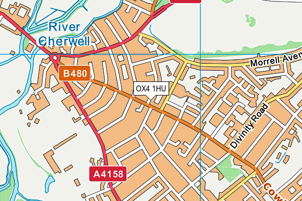 OX4 1HU map - OS VectorMap District (Ordnance Survey) OX4 1HU map - OS VectorMap District (Ordnance Survey)