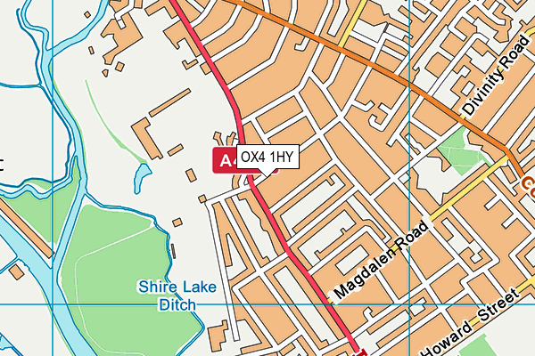 OX4 1HY map - OS VectorMap District (Ordnance Survey) OX4 1HY map - OS VectorMap District (Ordnance Survey)