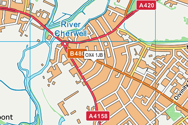 OX4 1JB map - OS VectorMap District (Ordnance Survey)
