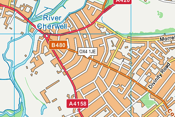 OX4 1JE map - OS VectorMap District (Ordnance Survey) OX4 1JE map - OS VectorMap District (Ordnance Survey)