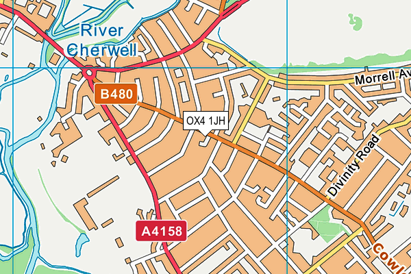 OX4 1JH map - OS VectorMap District (Ordnance Survey) OX4 1JH map - OS VectorMap District (Ordnance Survey)