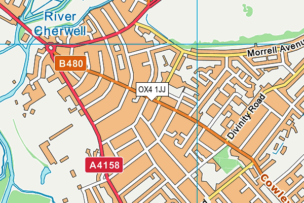 OX4 1JJ map - OS VectorMap District (Ordnance Survey) OX4 1JJ map - OS VectorMap District (Ordnance Survey)