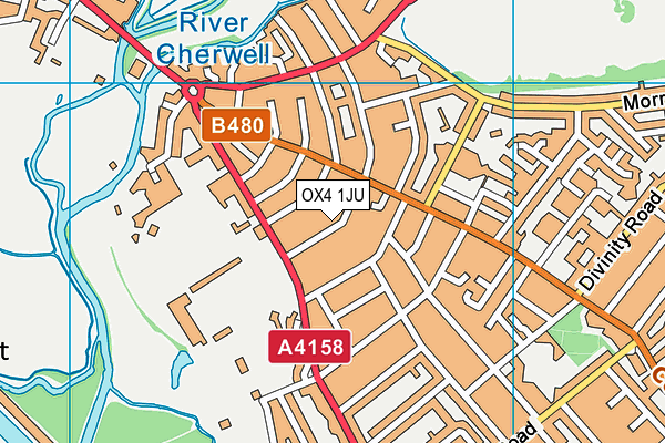 OX4 1JU map - OS VectorMap District (Ordnance Survey) OX4 1JU map - OS VectorMap District (Ordnance Survey)