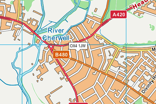 OX4 1JW map - OS VectorMap District (Ordnance Survey) OX4 1JW map - OS VectorMap District (Ordnance Survey)